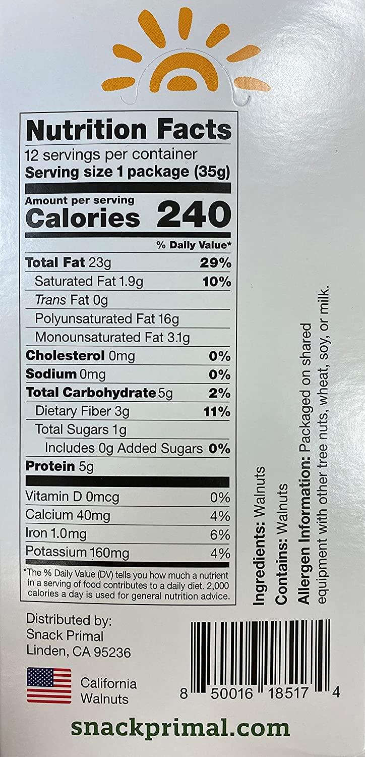 Primal Naked Natural Unsalted Walnut Snack Packs Healthy And Delicious Snack Option Buy Now