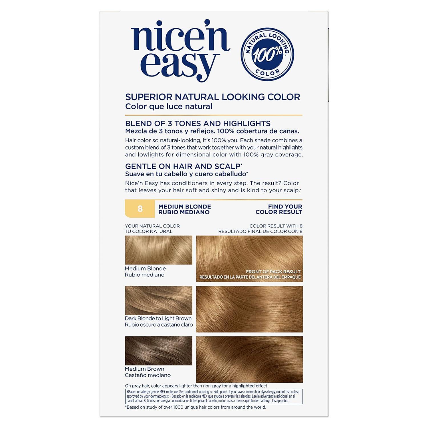 Clairol Nice N Easy Permanent Hair Dye Medium Blonde Fl Oz Pack Of Buy Now With