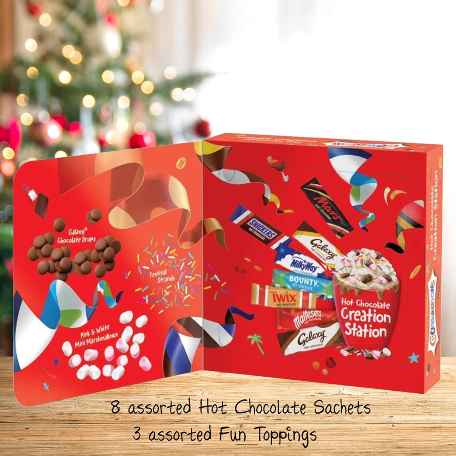 Christmas Celebrations Hot Chocolate Gift Box Limited Edition Sachets Toppings Creation
