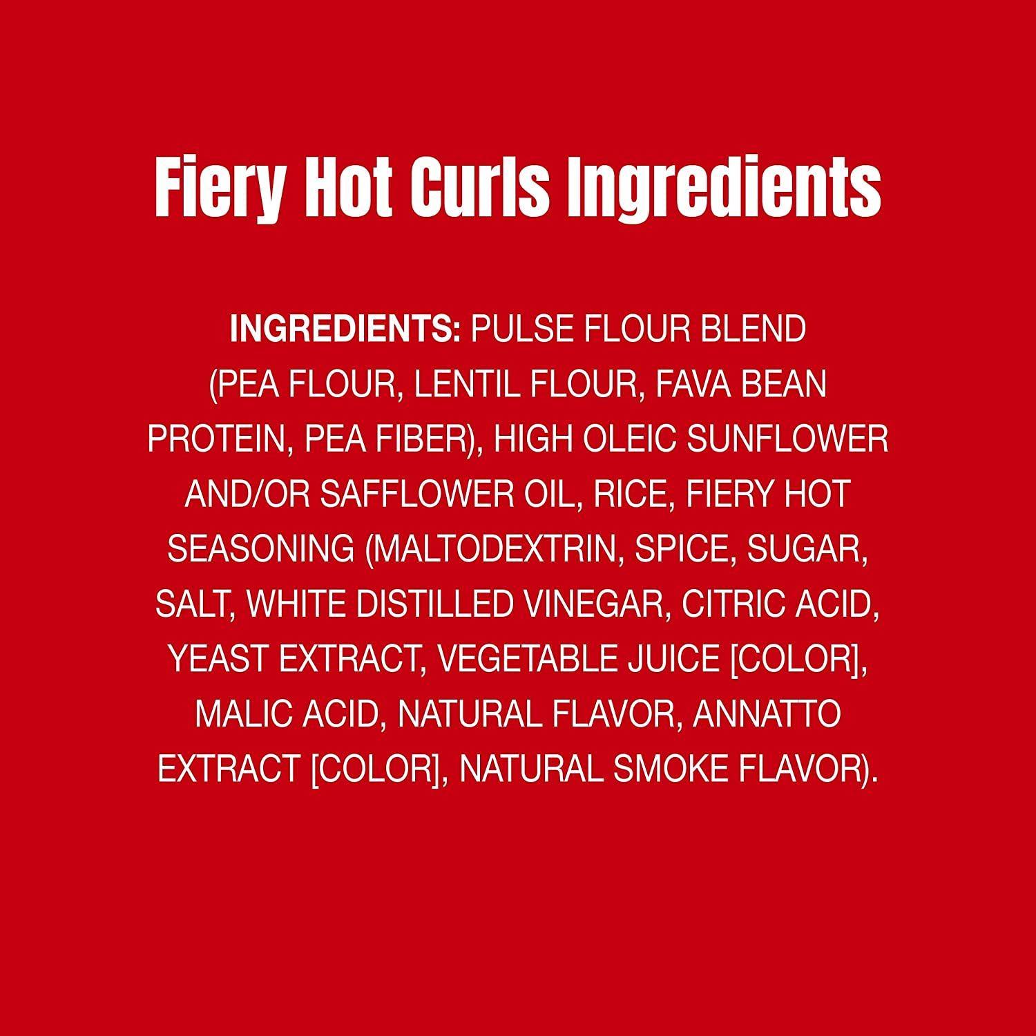 PeaTos Fiery Hot Crunchy Curls Snacks 15 Oz Pack Of 15 Pea Plant Protein Spicy Flavor