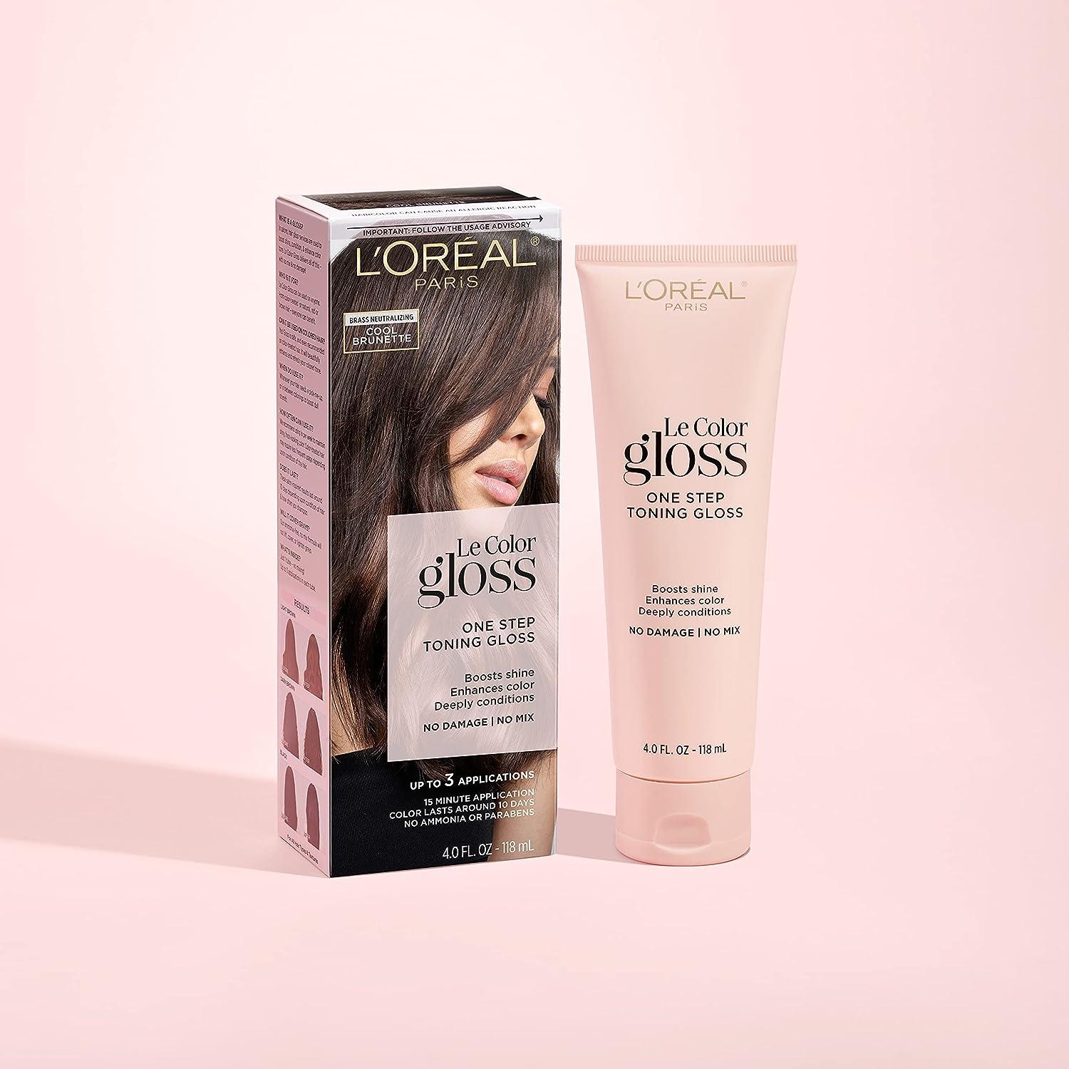 L Oreal Paris Le Color One Step Toning Hair Gloss Cool Brunette Fl Oz Buy Now With Express