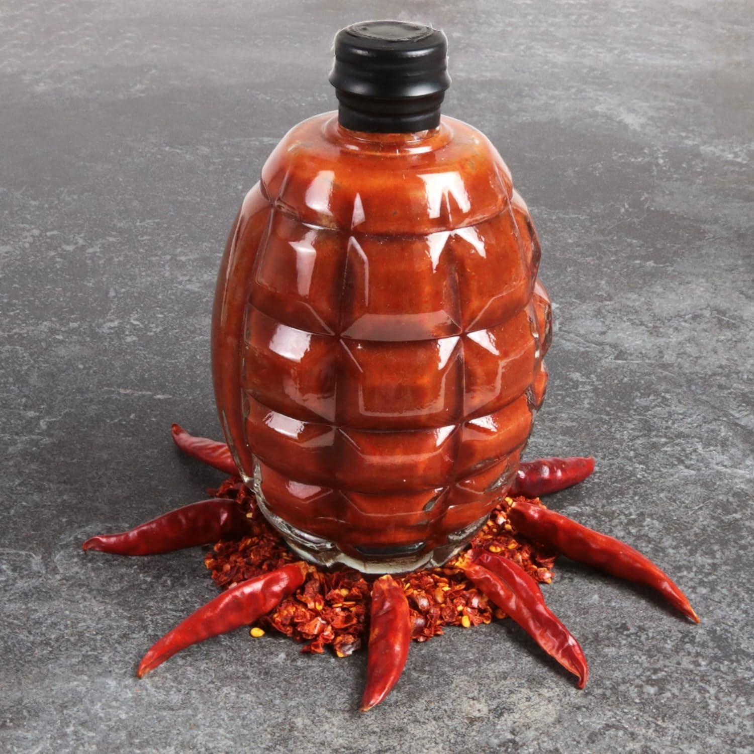 Diy Hot Sauce Gift Set Chilli Sauce Making Kit With Glass Grenade Bottle Unique Cooking Gift