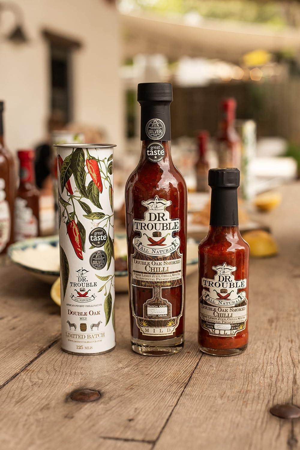 Dr Trouble Double Oak Smoked Chilli Sauce MILD 125ml African Hot Sauce Gift Box Buy Now With