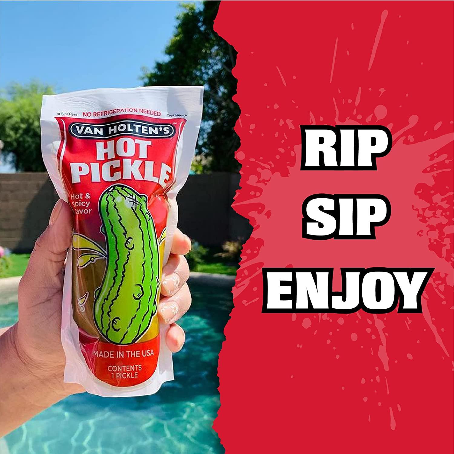 Van Holten S Pickles Jumbo Hot Pickle In A Pouch 12 Pack Spicy Snack For On The Go Try