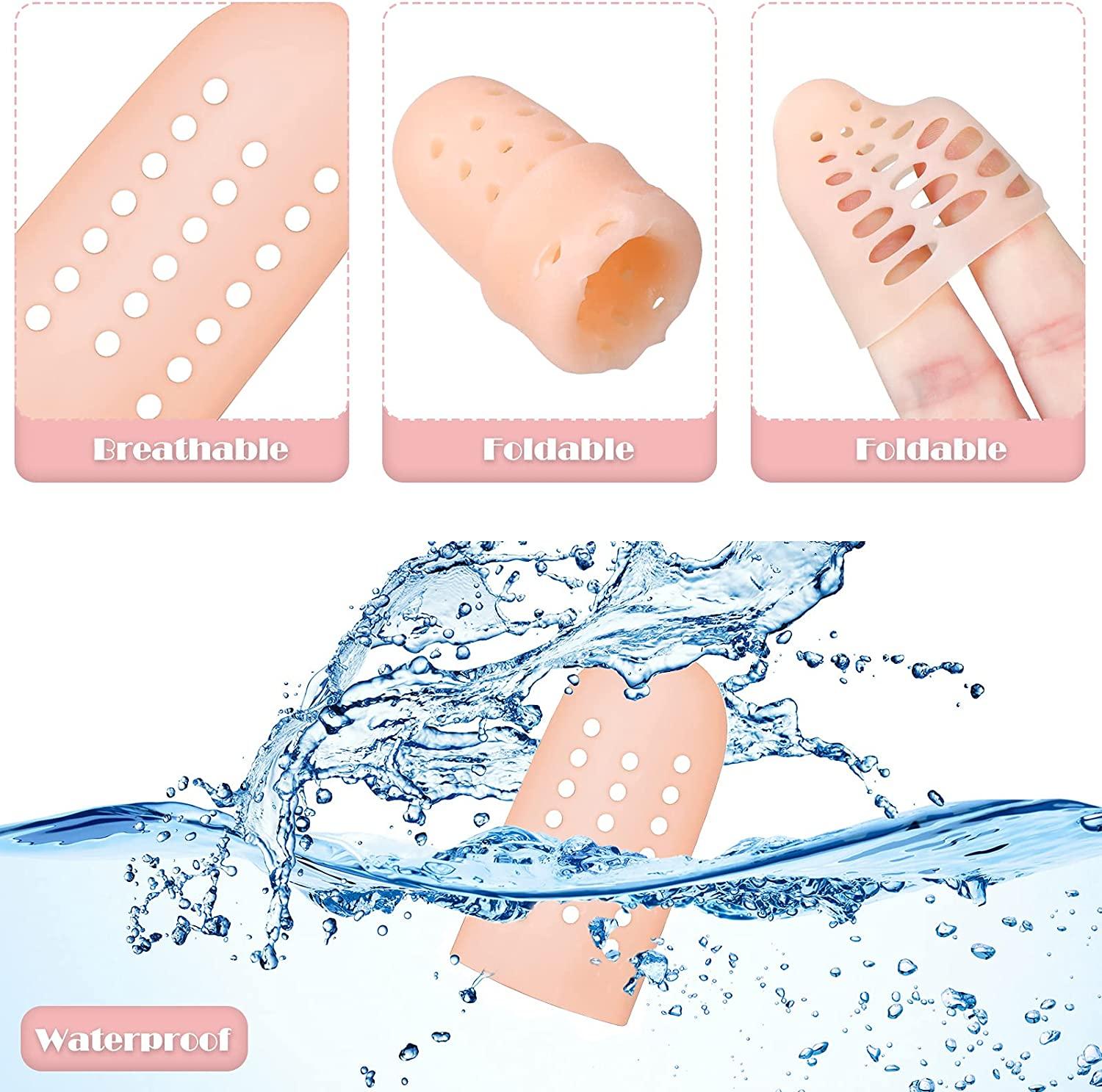 Nude Silicone Finger Caps Pcs Gel Finger Cots For Eczema Wounds Arthritis Breathable