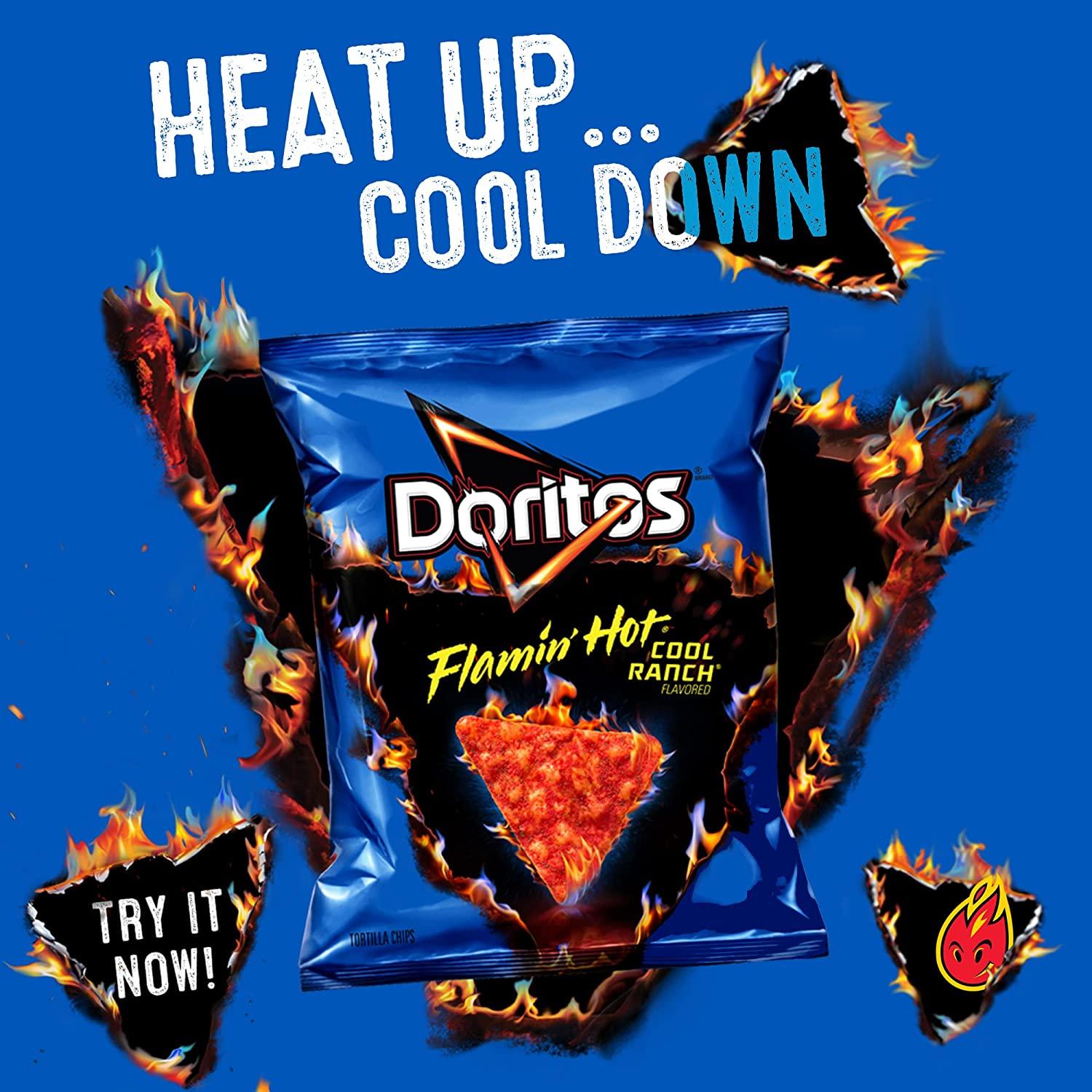 Doritos Flamin Hot Nacho And Cool Ranch Variety Pack Oz Bags Pack