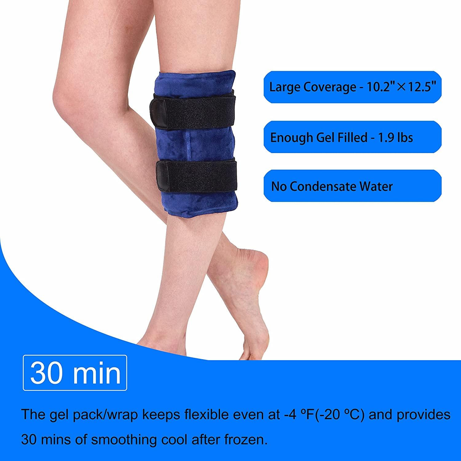 Koo Care Knee Ice Pack For Injuries Reusable Gel Wrap For Pain Relief Swelling Hot Cold