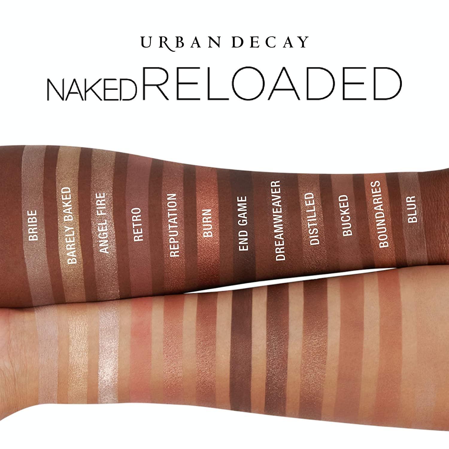 Urban Decay Naked Reloaded Eyeshadow Palette 12 Neutral Shades With Velvety Texture And Mirror