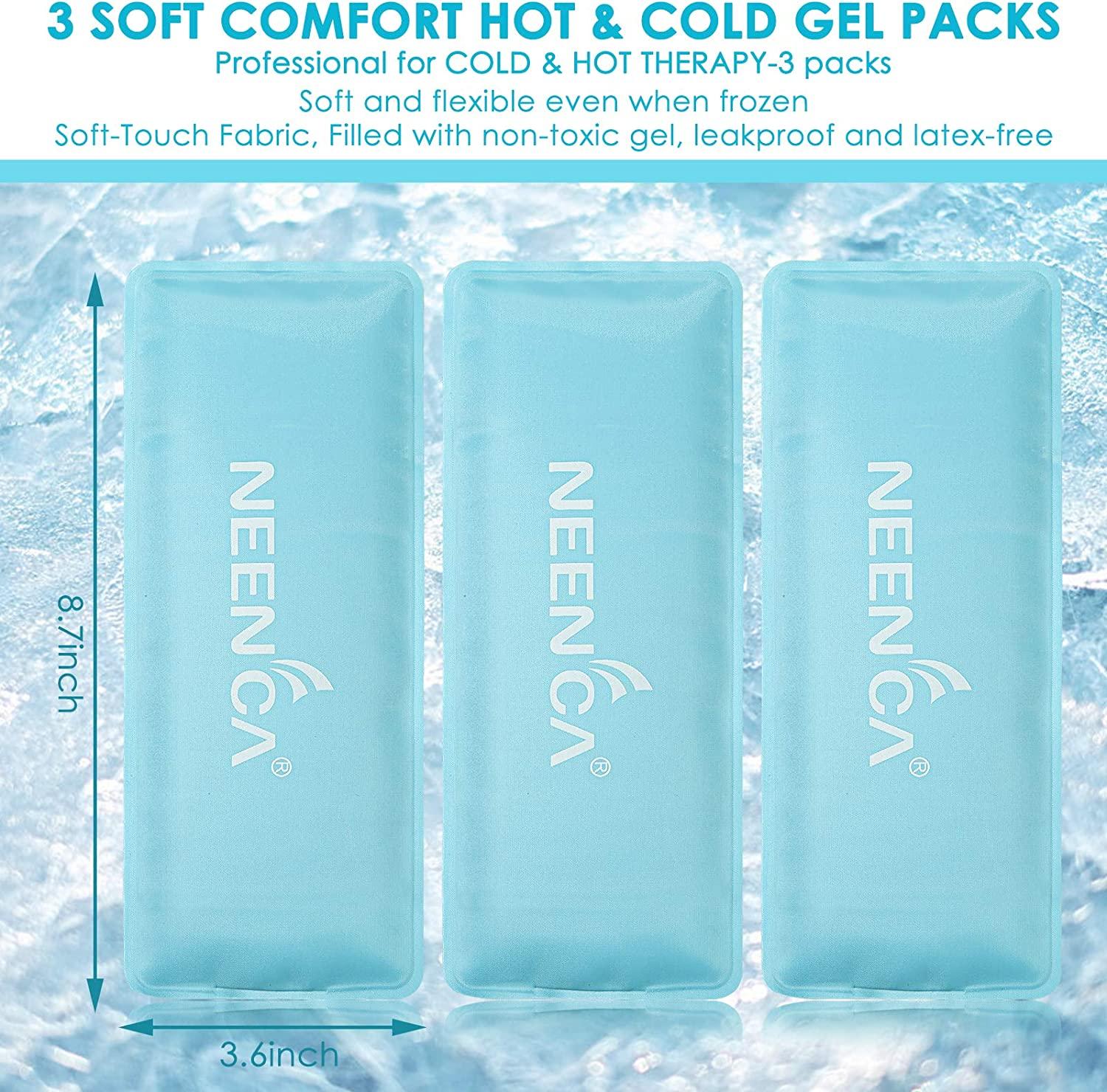 Neenca Reusable Ice Pack Packs X Inches Hot Cold Therapy For Swelling Bruises