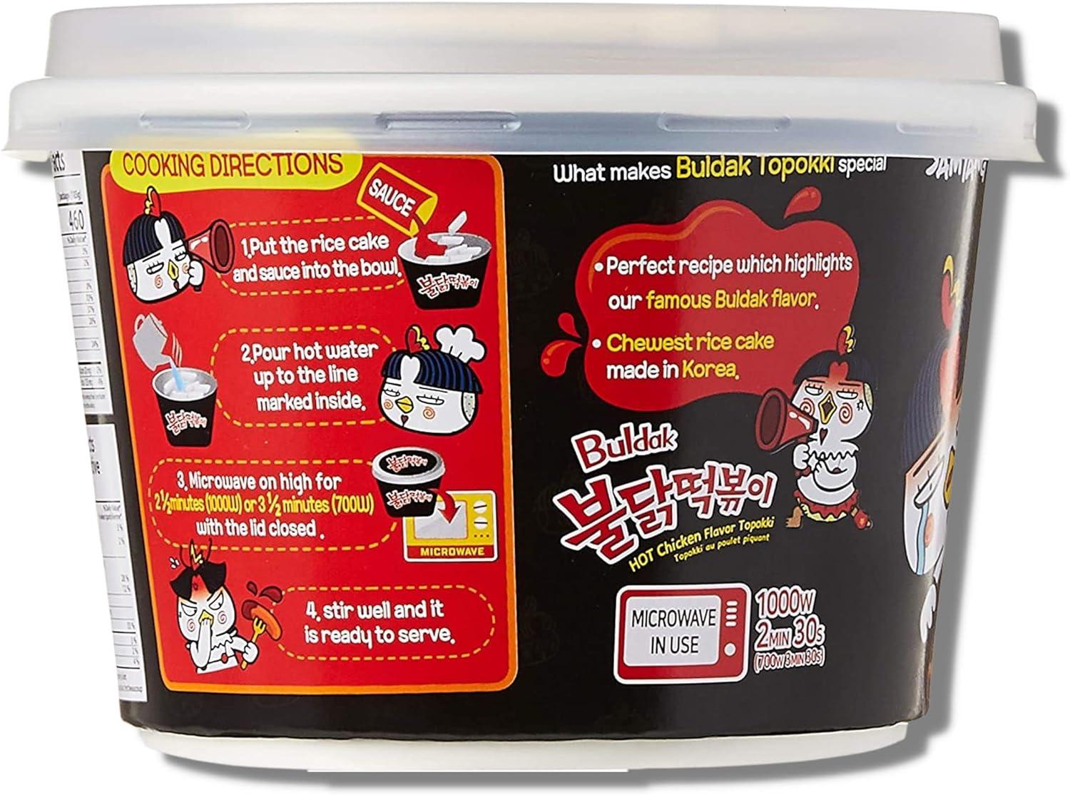 Samyang Tteokbokki Buldak Noodles Packs Of Samyang Buldak Hot Chicken Flavour Topokki G By