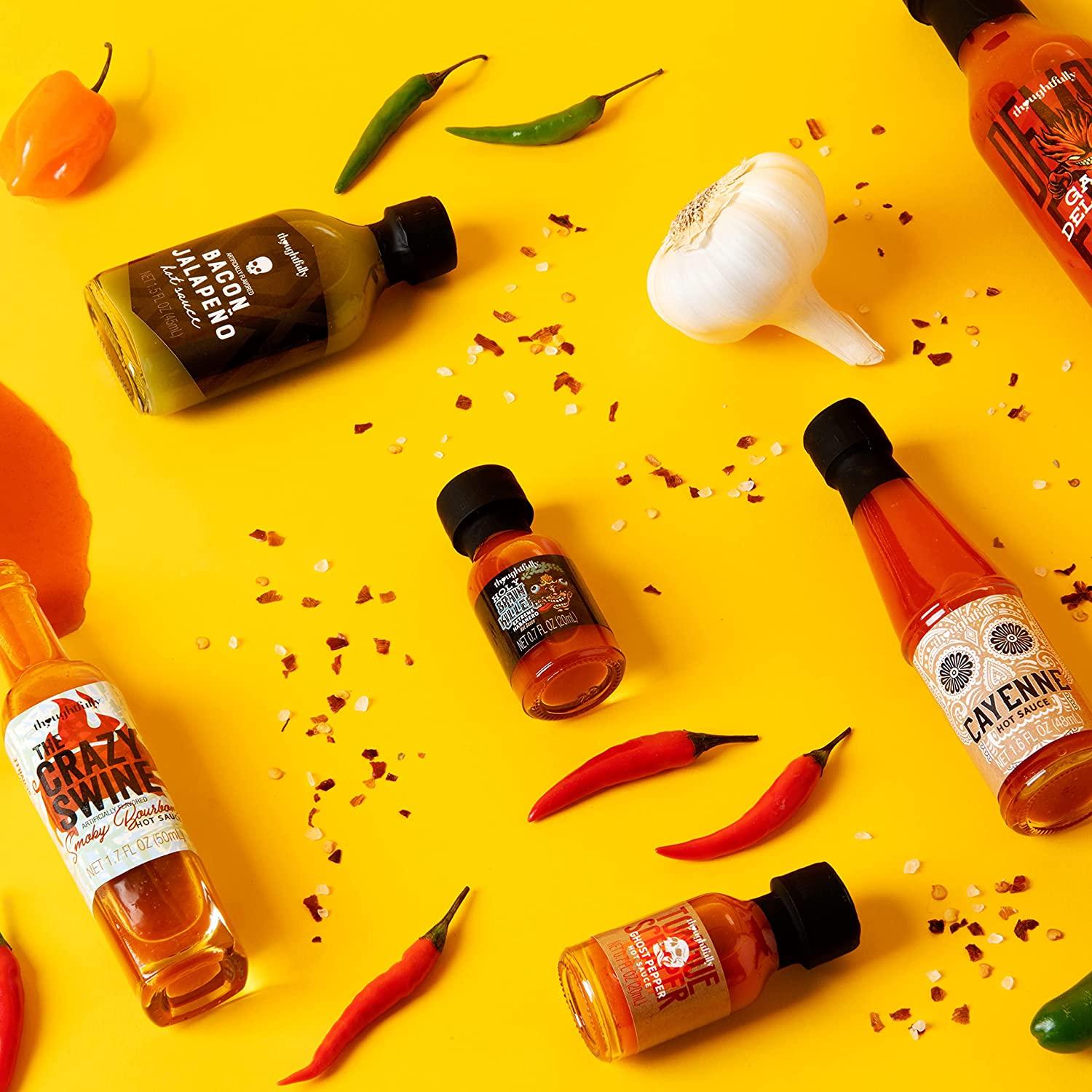 Thoughtfully Gifts Hot Sauce Challenge Gift Set Pack Of Spicy Hot Sauces For A Fun Hot