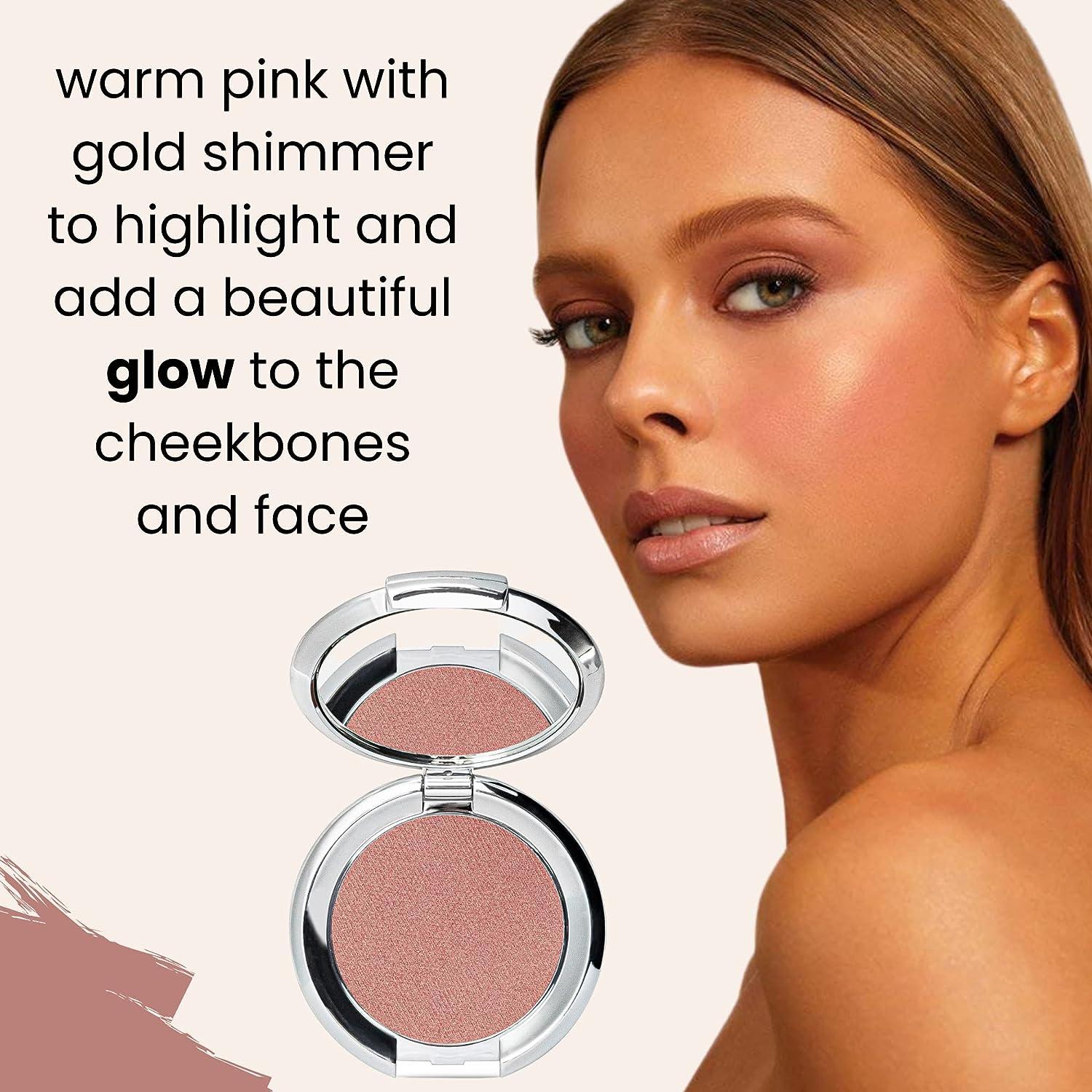 Nude Envie Warm Pink Powder Blush Vegan Cruelty Free Blush With Warm Shimmer For Face