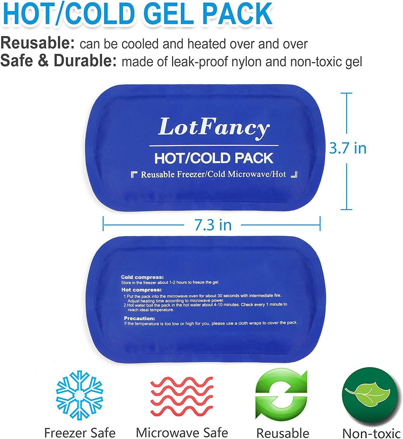 LotFancy Face Ice Pack Wrap For TMJ And Wisdom Teeth Reusable Hot Cold Therapy Gel Packs For