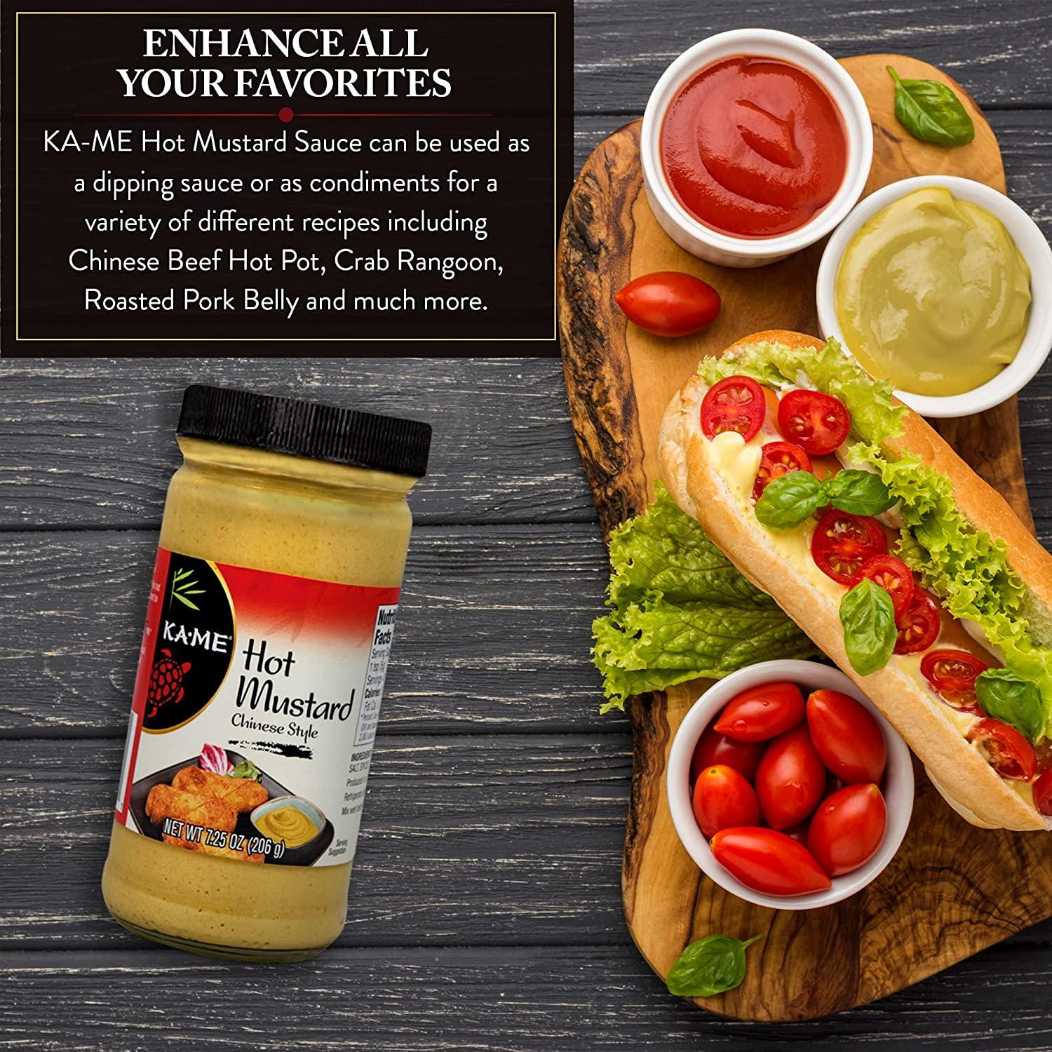 Ka Me Hot Mustard Oz Authentic Asian Condiment For Egg Rolls More Gluten Free