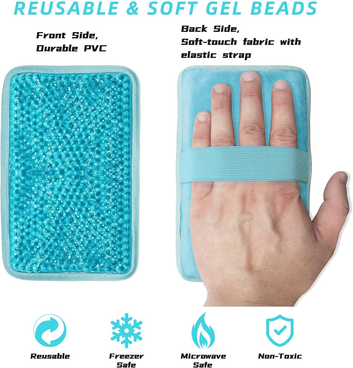 Gel Beads Ice Pack With Strap Reusable Hot Cold Compress For Various Body Parts X