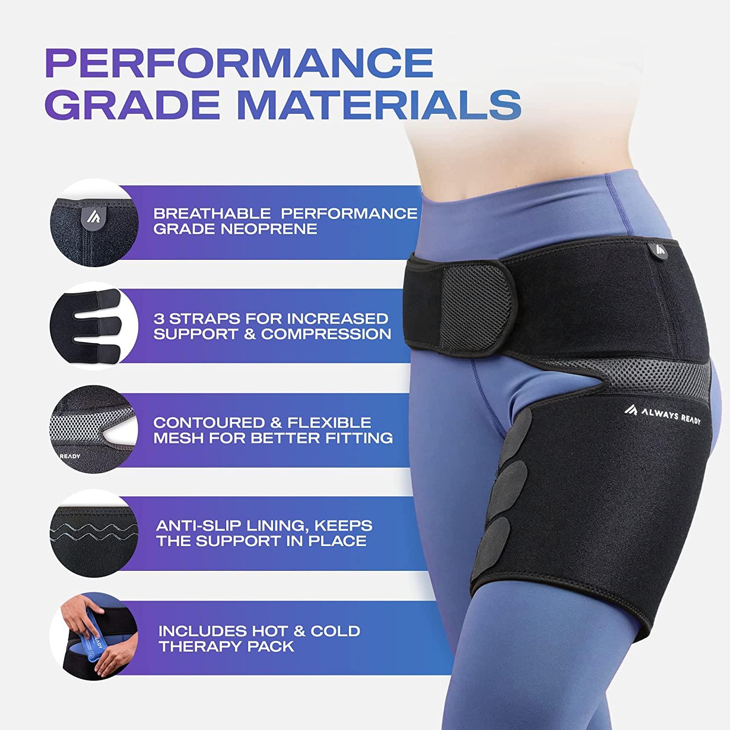 Groin Support With Hot Cold Gel Pack For Thigh Hip Hamstring Pain Relief Adjustable