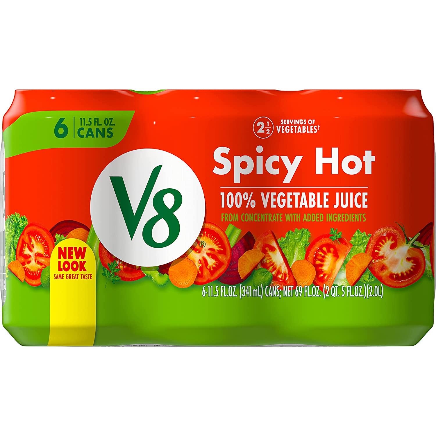 V Spicy Hot Vegetable Juice Oz Can Pack Of Fl Oz Spicy Hot Pack Buy
