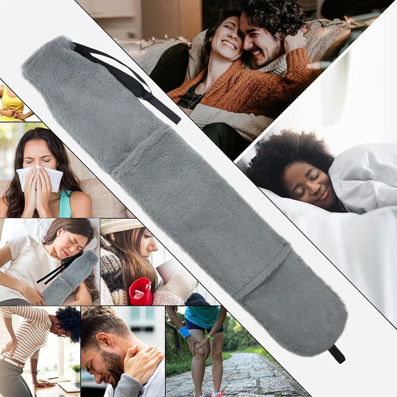 Owozoi Long Hot Water Bottle With Soft Cover Kangaroo Bags Cm L Ideal For Neck Shoulder