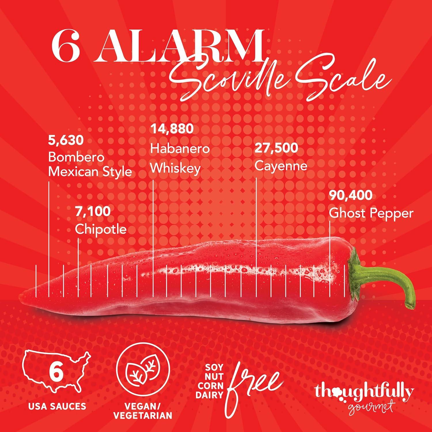 Thoughtfully Gourmet Sound The Alarm Fire Truck Hot Sauce Gift Set Flavors Include Ghost Pepper