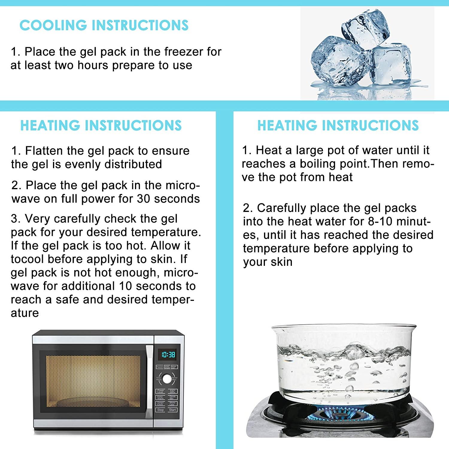 NEENCA Reusable Ice Pack Packs X Inches Hot Cold Therapy For Swelling Bruises