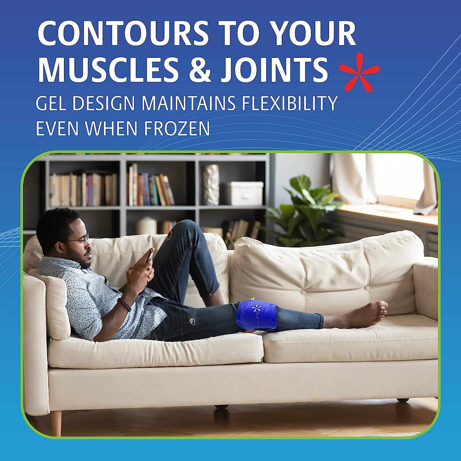 TheraPAQ Reusable Ice Pack Adjustable 14x6 Inch Hot Cold Gel Pack With Strap For Shoulder