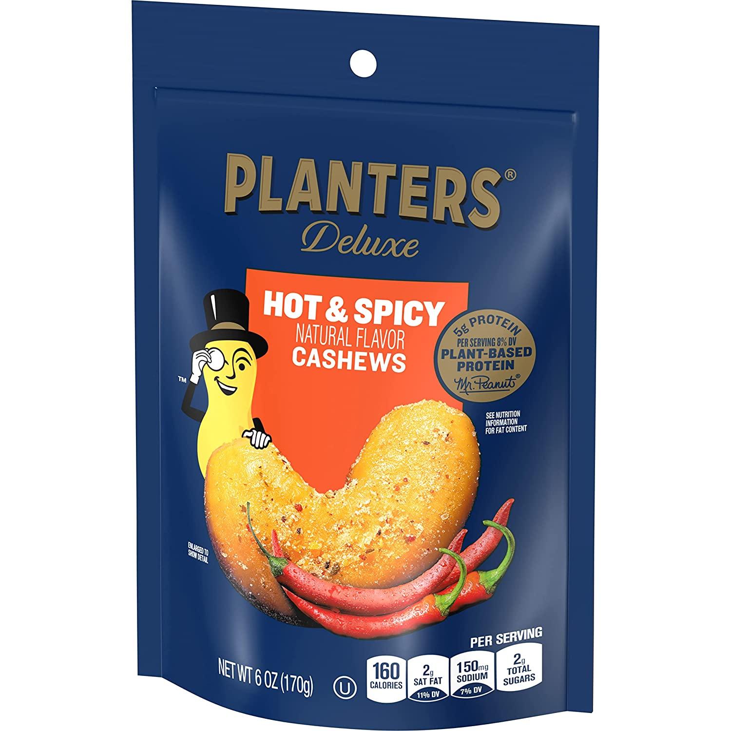 Planters Deluxe Hot N Spicy Cashews Oz Pack Premium Roasted Cashews With A Kick Buy