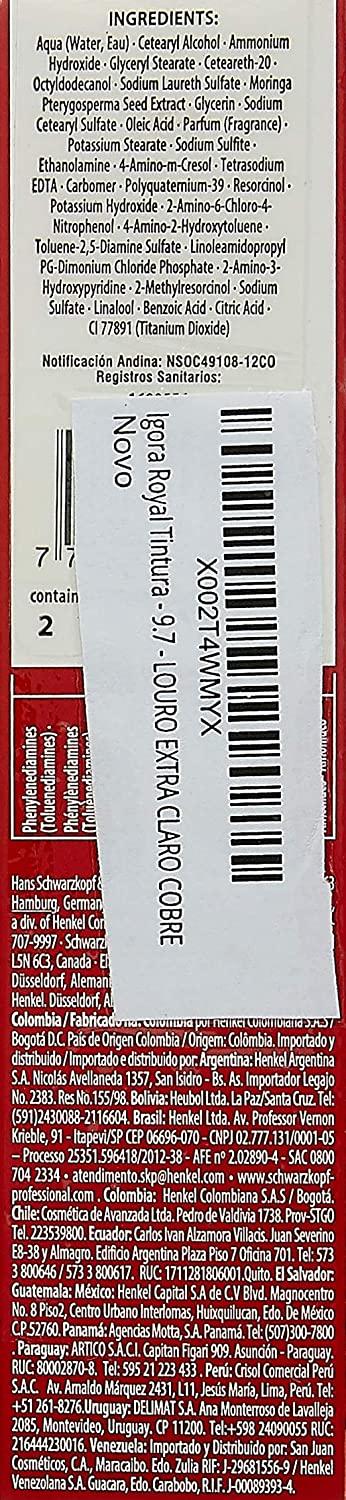 Schwarzkopf Igora Royal Extra Light Copper Blonde Hair Color G Oz Buy Now With