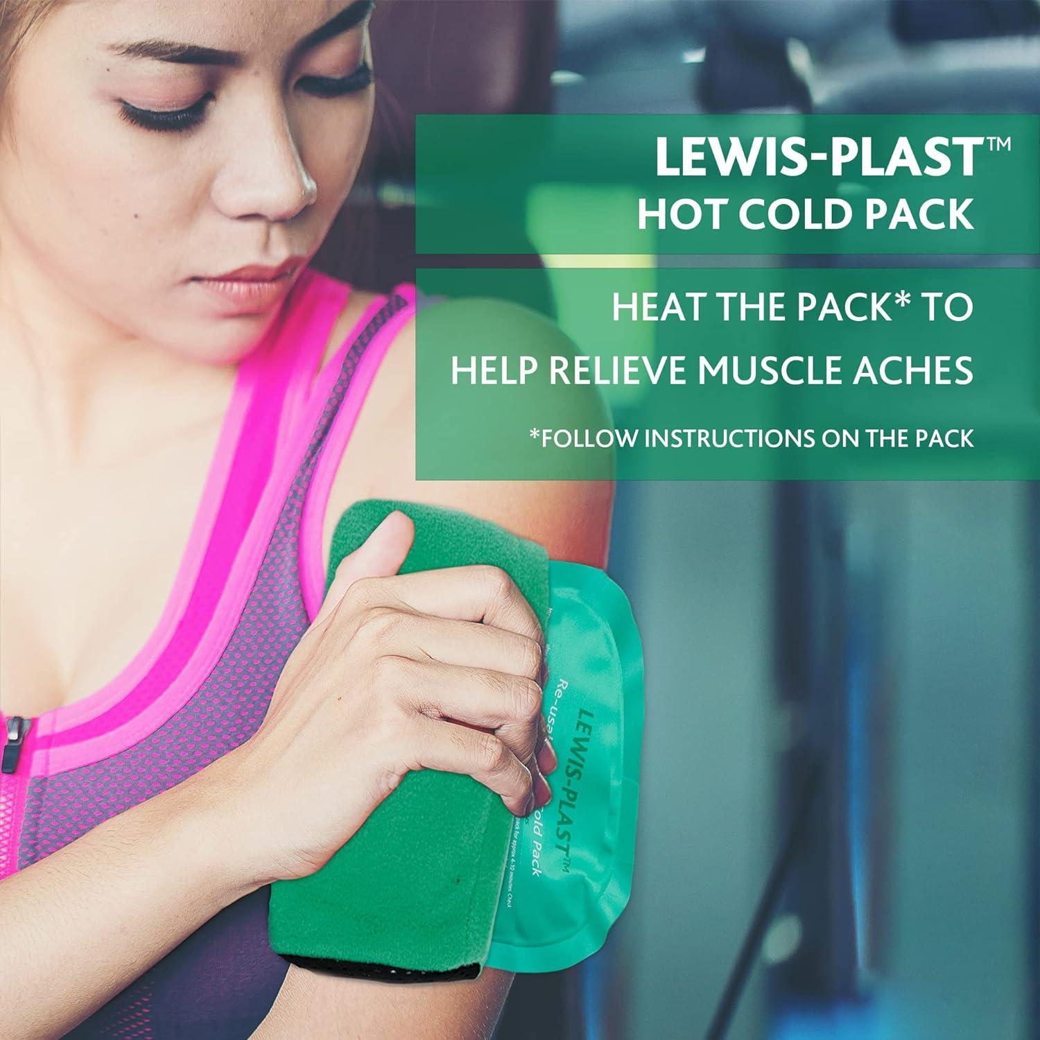Lewis Plast Premium Hot Cold Reusable Gel Pack Compress Wrap With Sleeve Ice Heat Packs For