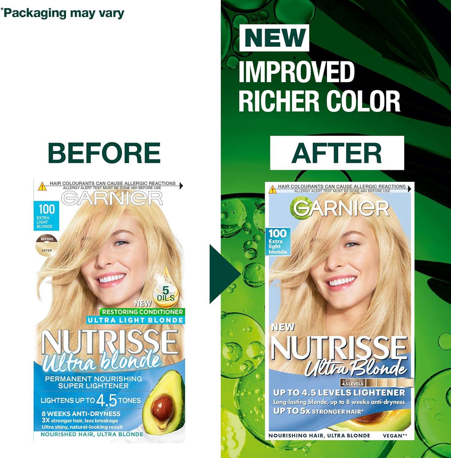 Garnier Nutrisse Extra Light Blonde Hair Dye Permanent Color