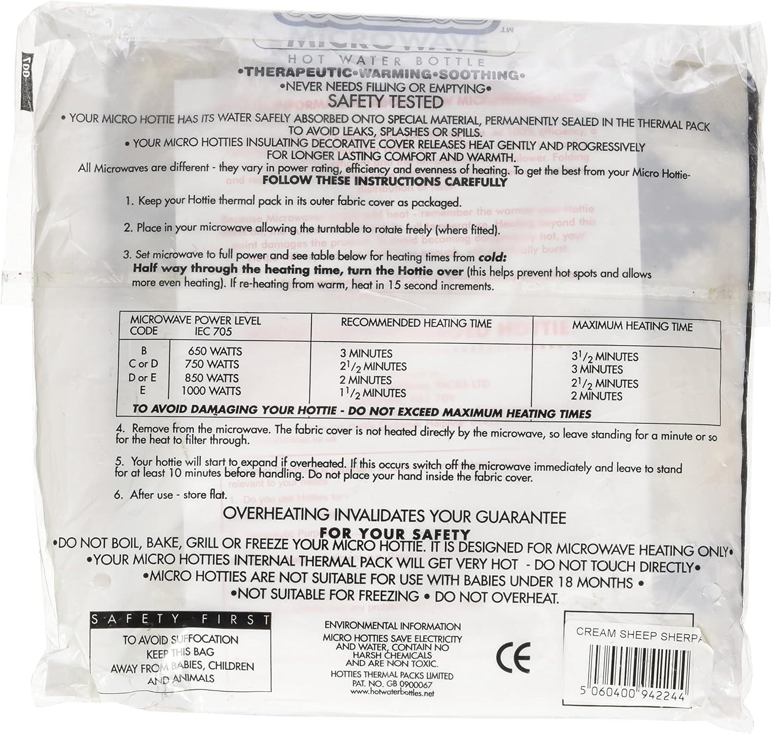 Hotties Microwave Hot Water Bottle Grey Sherpa Sheep Design Buy Now With Express