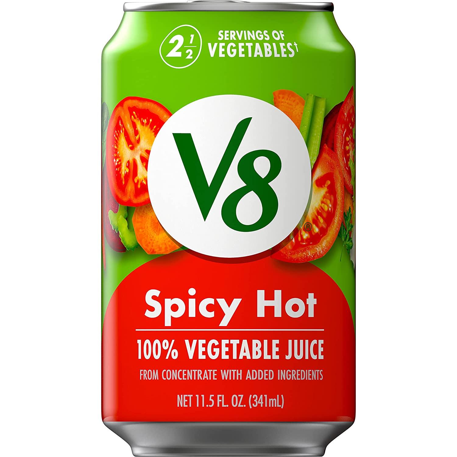 V Spicy Hot Vegetable Juice Tomato Blend Fl Oz Bottle Pack Of Buy Now With