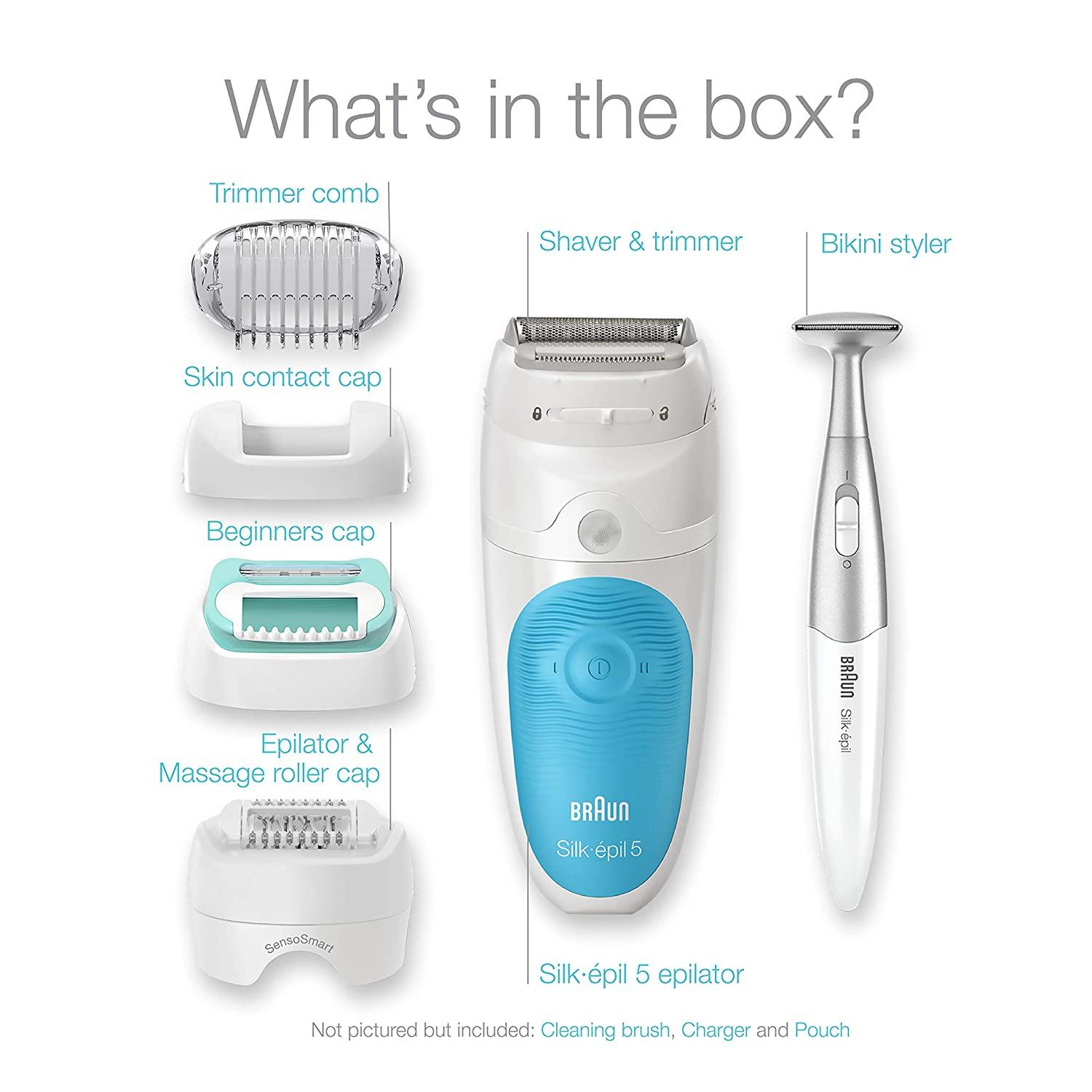 Braun Silk Pil 5 810 Epilator For Women Shaver Bikini Trimmer Cordless Rechargeable Wet