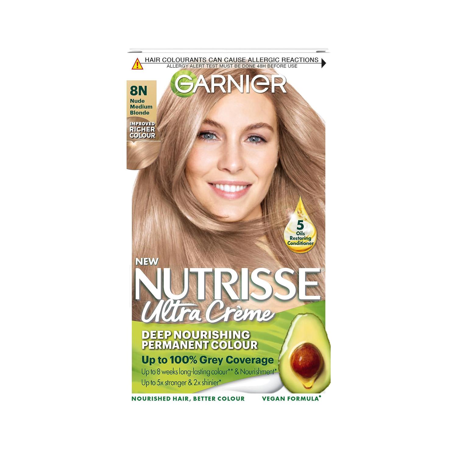 Garnier Nutrisse N Nude Medium Blonde Permanent Hair Dye Natural Looking Color For All Hair