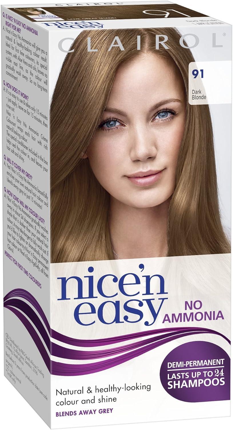 Clairol Nice N Easy No Ammonia Hair Dye Dark Blonde Count Pack Ammonia Free Hair Color