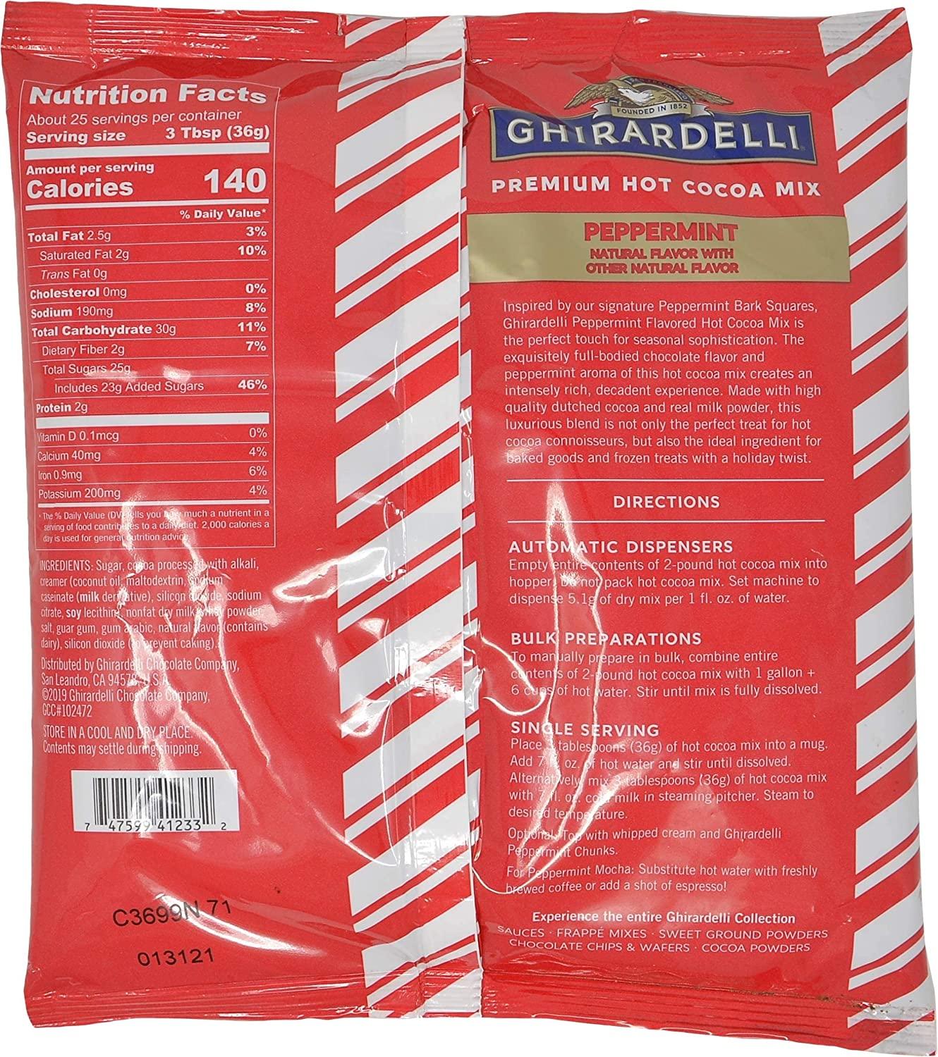 Ghirardelli 2lb Peppermint Hot Cocoa Pouch Gift Set With Barista Spoon By The Cup Buy Now