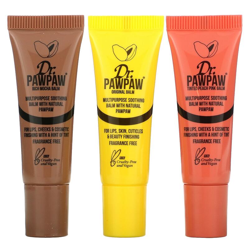 Dr Pawpaw Mini Nude Collection Pack Multipurpose Balms Rich Mocha Peach Pink Buy Now