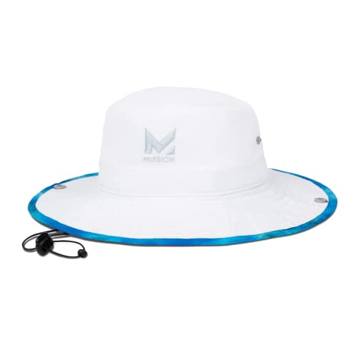 MISSION Cooling Bucket Hat- UPF 50, 3 Wide Brim, Cools When Wet One Size  Turn Light