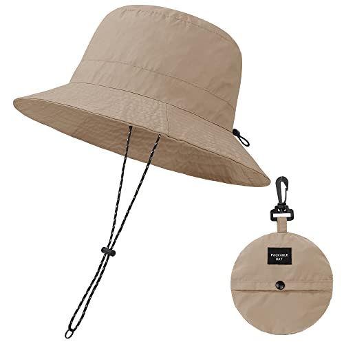 Sun Hat For Men/women, Waterproof Wide Brim Bucket Hat Foldable