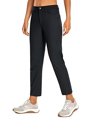 CRZ YOGA Women's High Rise Golf Pants Quick Dry Stretch Casual