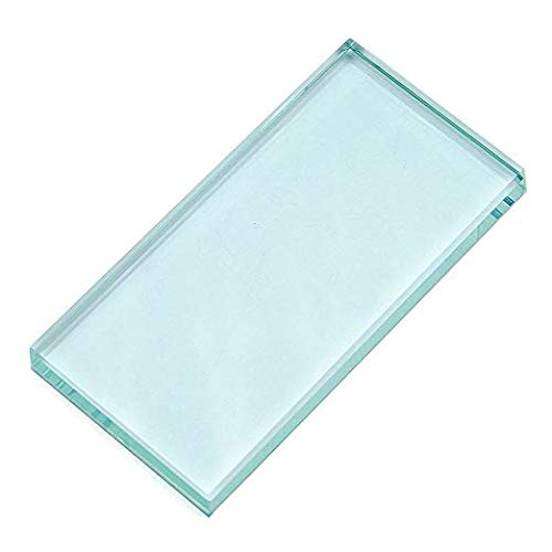 Pro Nail Art Painting Color Toning Glass Board Glass Makeup Palette Eyelash  Extension Adhesive Glue Pallet Glass Palette Stand(2 x 4 Inch )