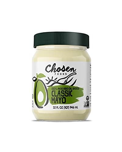 Chosen Foods 100% Avocado Oil-Based Classic Mayonnaise, Gluten & Dairy  Free, Low-Carb, Keto