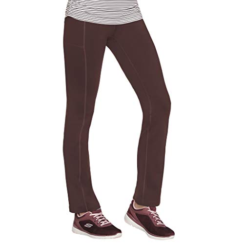 Skechers Women's Go Walk Straight Leg Pant XX-Large Burgundy/Brown