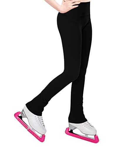 Gnainach Figure Skating Pants High Waist Non-Stick Waterproof Stretch Soft  Practice Leggings for Girls Kids