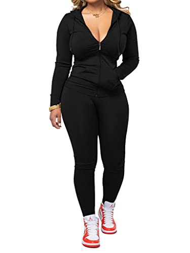  Go Mai Plus Size Two Piece Outfits for Women Jogger