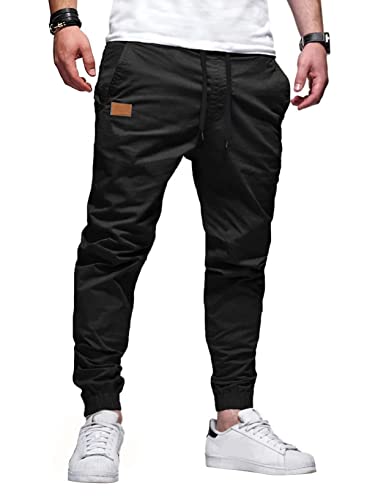 GUSTAVE® Cargo Pant for Men Fashion Jogger Pants Track Pants Casual Street  Dance Cool Kpop Drawstring Trousers Sweatpants with Pockets (Size L, Black)  : Amazon.in: Fashion