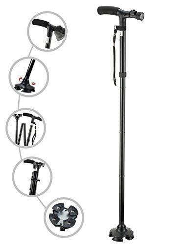 Folding Cane with Led Light, Adjustable Canes and Walking Sticks