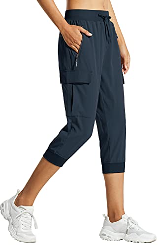 Ellos Women's Plus Size Stretch Cargo Capris Front And Side Pockets Casual Cropped  Pants - 14, Slate Gray : Target