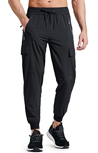 Libin Men's Lightweight Joggers Quick Dry Cargo Hiking Pants Track