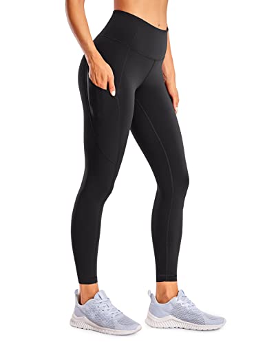 GetUSCart- CRZ YOGA Women's Naked Feeling I High Waist Tight Yoga Pants  Workout Leggings - 25 Inches Black 25'' - R009 Medium