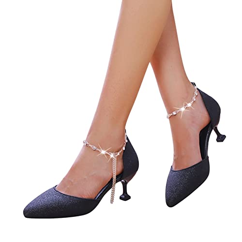 Fashion (Beige)Women Low Heels Dress Shoes Cover Toe Ankle Strap Sandals  New Plus Size 34-42 Ol Office JIN | Jumia Nigeria